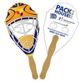 Digital Hockey Mask Fast Fan w/ Wooden Handle & 2 Sides Imprint (1 Day)